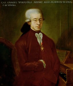 Portrett av Wolfgang Amadeus Mozart (1756-91) etter 1770